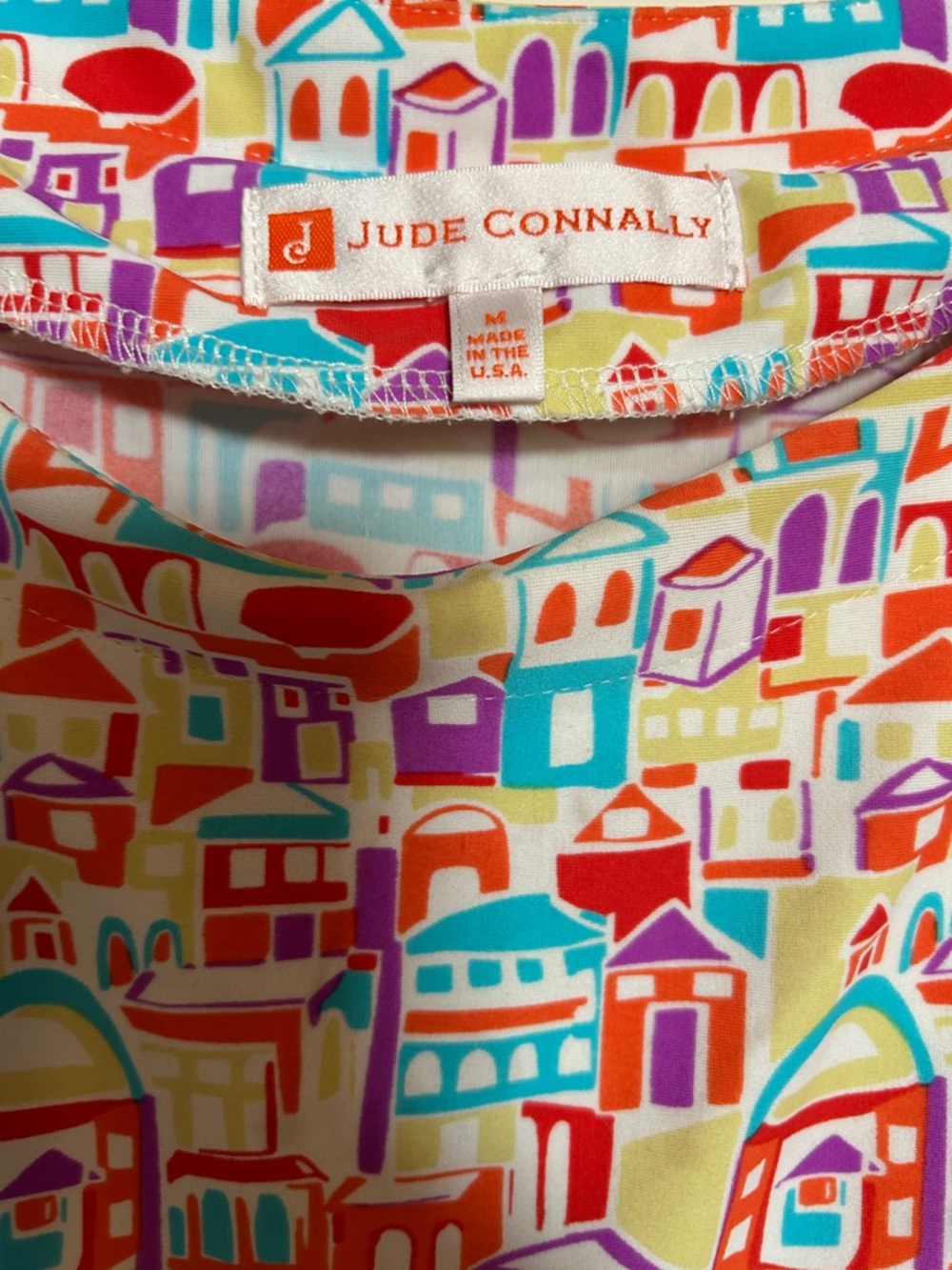 Jude Connolly Short Sleeve Printed Shift Dress in Multicolor medium